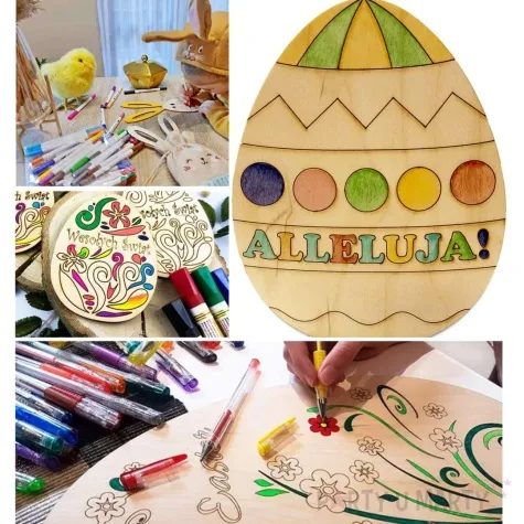 zawieszka drewniana do malowania wielkanocne pisklaki 3 szt