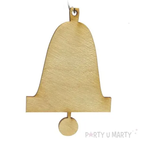 zawieszka drewniana dzwonek 54 x 80 mm 10 szt