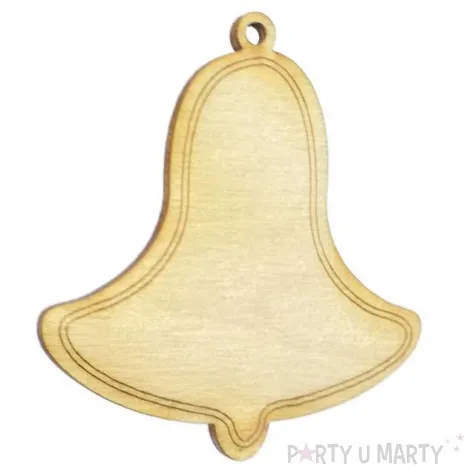 zawieszka drewniana dzwonek 64 x 70 mm 10 szt