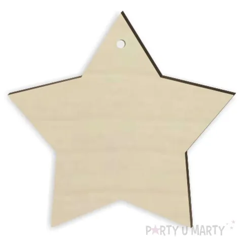 zawieszka drewniana gwiazda 120 x 110 mm