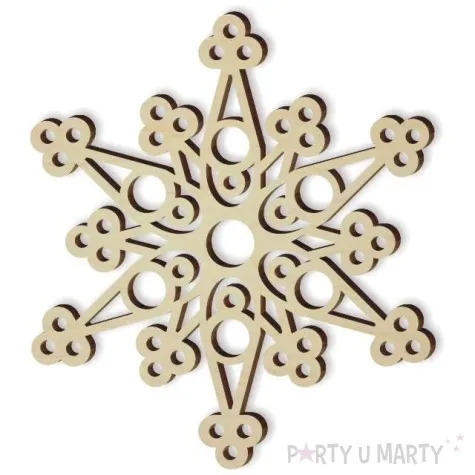 zawieszka drewniana gwiazdka fantazyjna 95 x 98 mm 10 szt