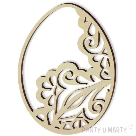 zawieszka drewniana jajko pisanka 3 62x85 mm