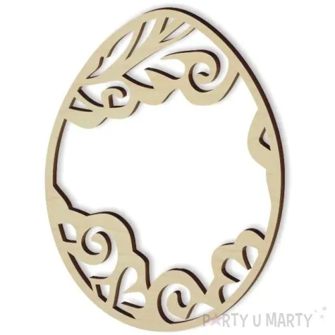 zawieszka drewniana jajko pisanka 4 62x85 mm 10 szt