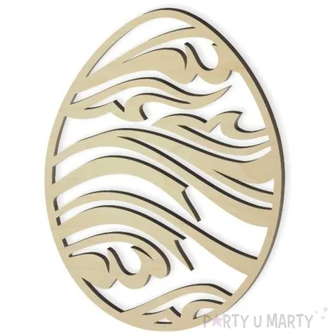 zawieszka drewniana jajko pisanka fale dunaju