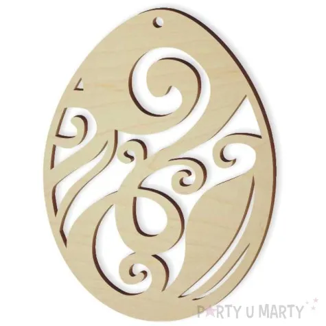 zawieszka drewniana jajko pisanka tajemniczy clematis