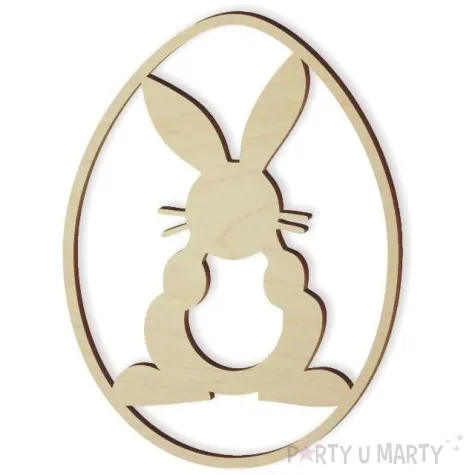 zawieszka drewniana jajko pisanka zajac