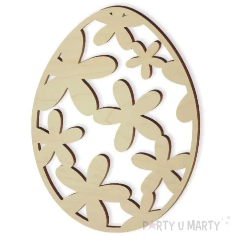 zawieszka drewniana jajko w kwiatki