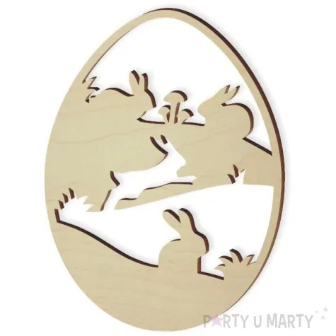 zawieszka drewniana jajko zajace iluzjonisty