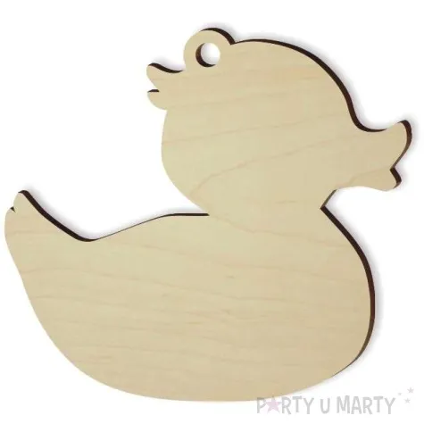 zawieszka drewniana kaczuszka 75 x 69 mm