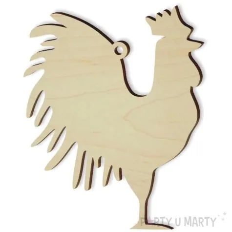 zawieszka drewniana kogut franek 61x77 mm 10 szt