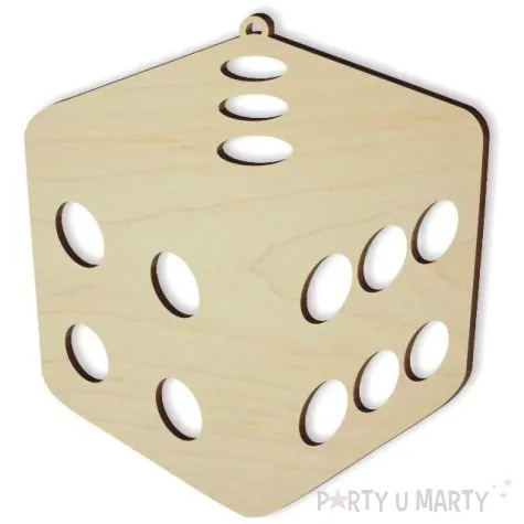 zawieszka drewniana kostka 85 x 93 mm 10 szt