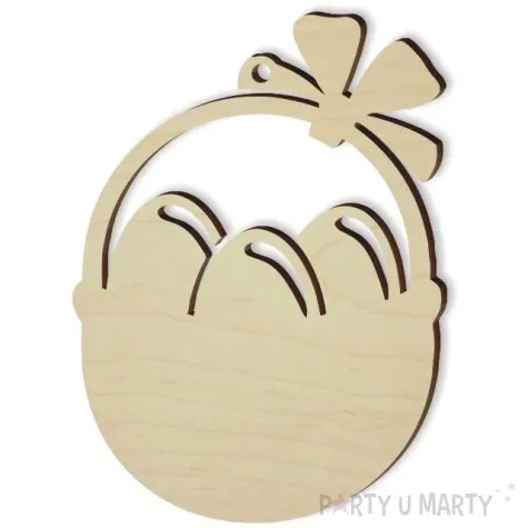 zawieszka drewniana koszyczek duzy 58x80 mm 10 szt