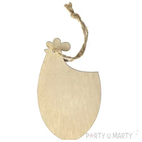 zawieszka drewniana kura drewno titanum 3 szt