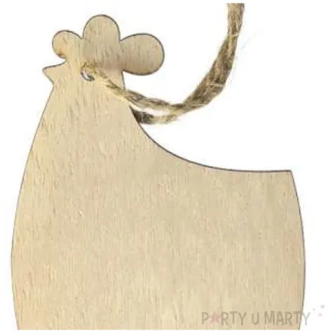 zawieszka drewniana kura drewno titanum 3 szt