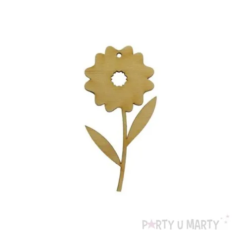 zawieszka drewniana kwiatek 12 50x100 mm