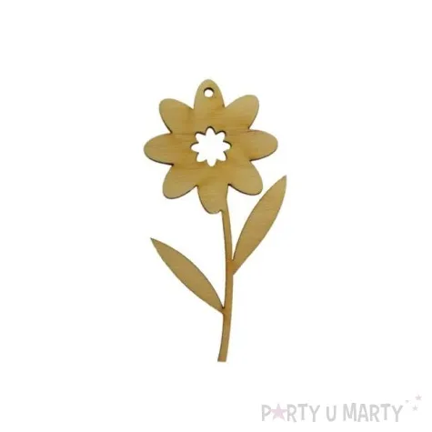 zawieszka drewniana kwiatek 14 50x100 mm 10 szt