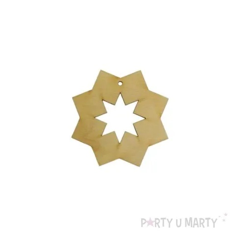 zawieszka drewniana kwiatek 23 77x77 mm 10 szt