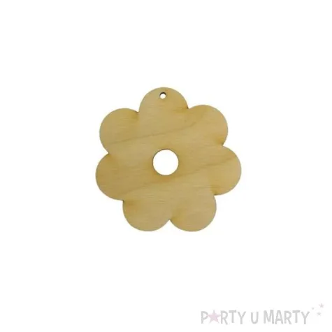 zawieszka drewniana kwiatek 27 80x80 mm