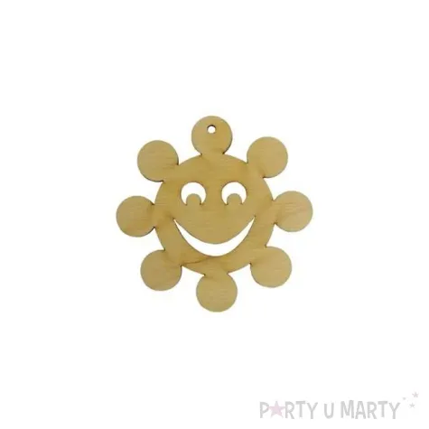 zawieszka drewniana kwiatek 30 80x80 mm 10 szt