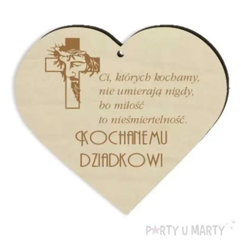 zawieszka drewniana na znicz kochanemu dziadkowi 90x80 mm