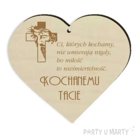 zawieszka drewniana na znicz kochanemu tacie 90x80 mm