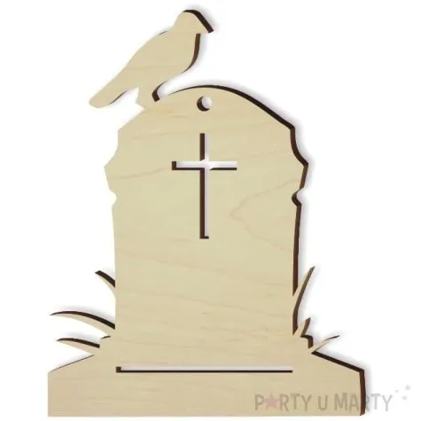 zawieszka drewniana nagrobek 62 x 80 mm 10 szt