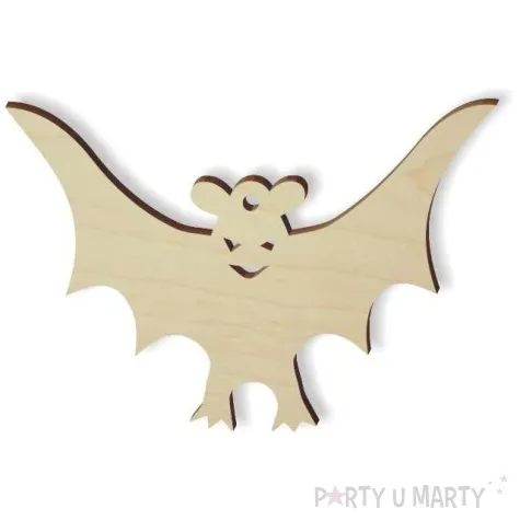 zawieszka drewniana nietoperz w ataku 90 x 60 mm