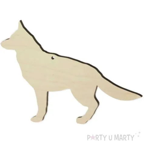 zawieszka drewniana pies wilczur 135x100 mm