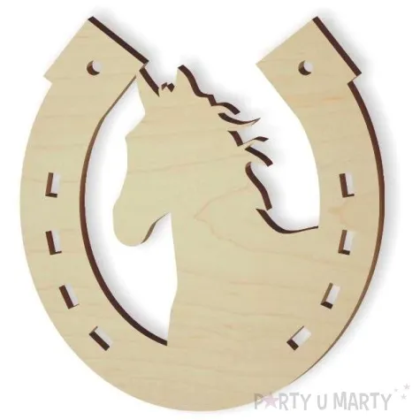 zawieszka drewniana podkowa 34