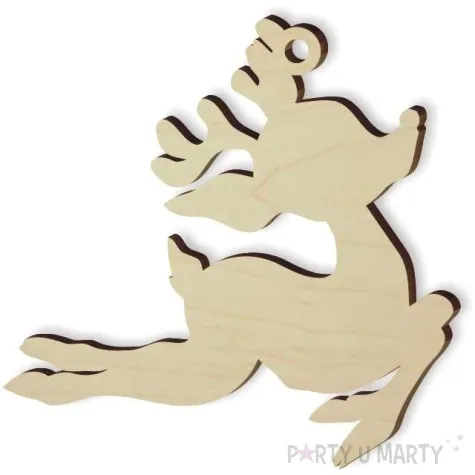 zawieszka drewniana renifer 75 x 75 mm