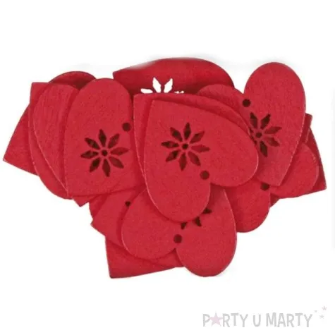 zawieszka drewniana serca azurowe titanum 30x25 mm 15 szt