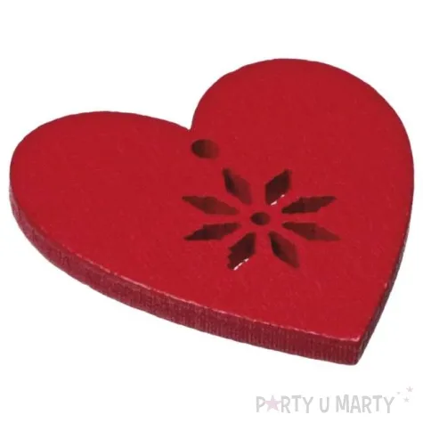 zawieszka drewniana serca azurowe titanum 30x25 mm 15 szt