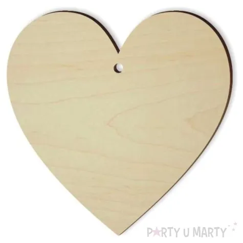 zawieszka drewniana serce 65 x 65 mm