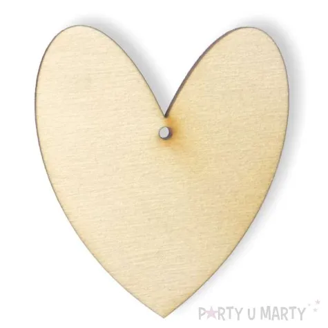 zawieszka drewniana serce 69 x 80 mm 10 szt