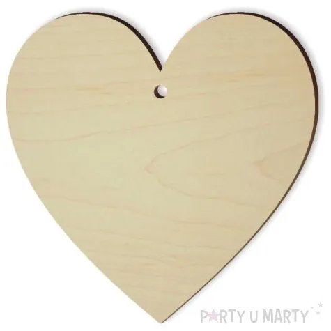 zawieszka drewniana serce 70 x 70 mm 10 szt
