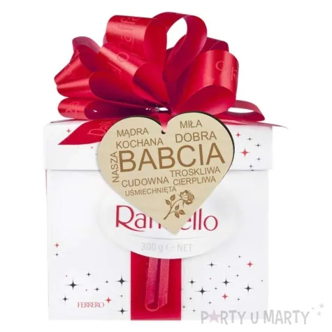 zawieszka drewniana serce babcia 90x80 mm