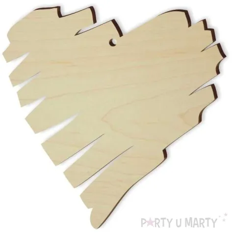 zawieszka drewniana serce malowane 85 x 85 mm