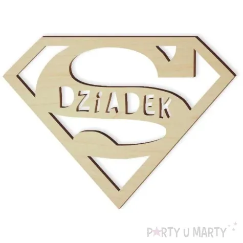 zawieszka drewniana super dziadek 100x74 mm