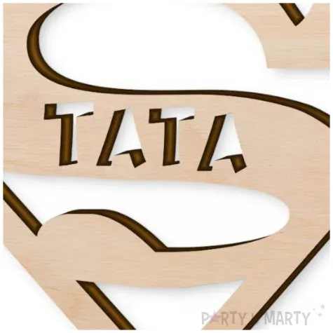 zawieszka drewniana super tata 100x74 mm 10 szt