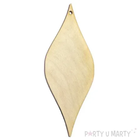 zawieszka drewniana swiateczna bombka lezka 126 x 50 mm