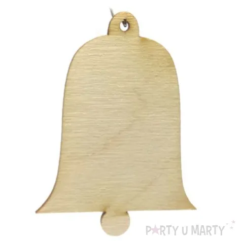 zawieszka drewniana swiateczny dzwonek 60 x 80 mm 10 szt