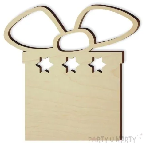 zawieszka drewniana swiateczny prezent 71 x 71 mm 10 szt