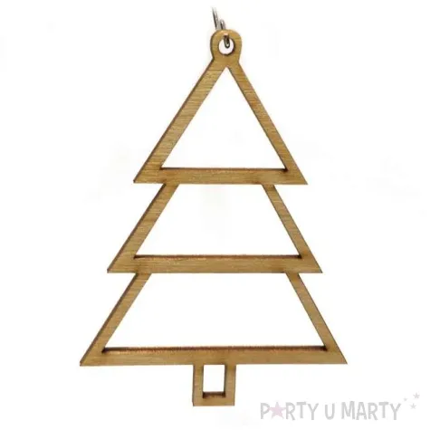zawieszka drewniana swieteczna choinka 57 x 80 mm 10 szt