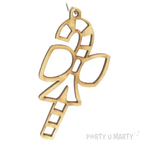 zawieszka drewniana swieteczny cukierek 41 x 82 mm 10 szt