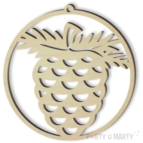 zawieszka drewniana szyszka 80 x 83 mm