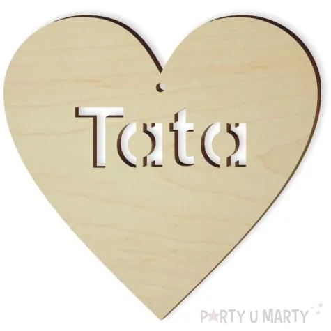 zawieszka drewniana tata 103x100 mm