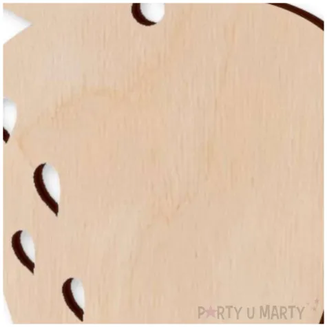 zawieszka drewniana troskawka jedzenie 57x38 mm