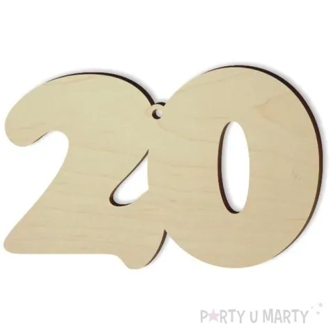 zawieszka drewniana urodziny 20 93 x 60 mm