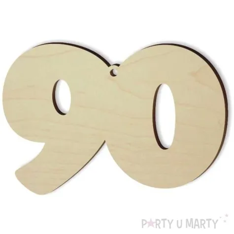 zawieszka drewniana urodziny 90 88 x 60 mm