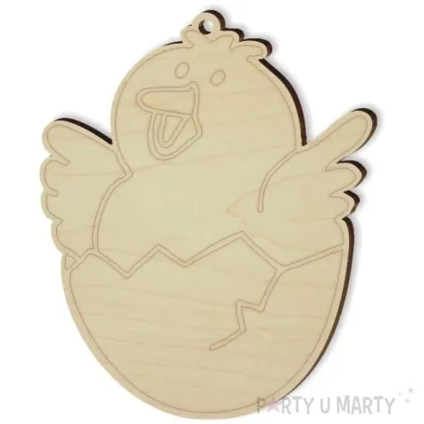 zawieszka drewniana wielkanoc pisklak grawerowana